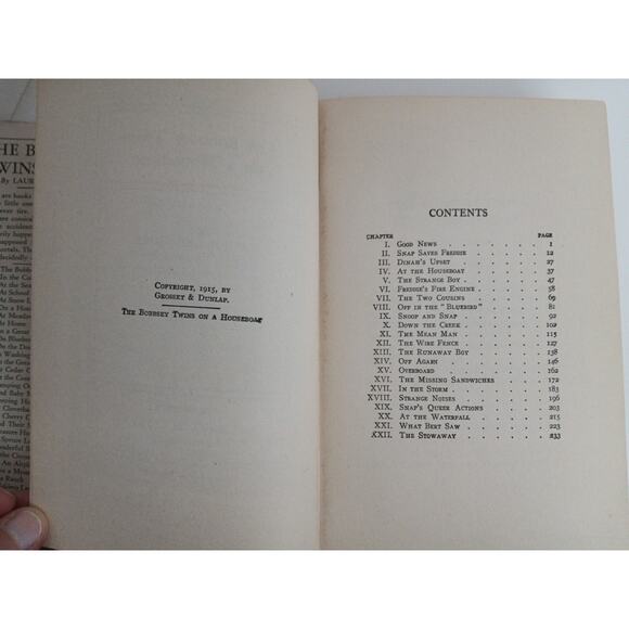 Vtg The Bobbsey Twins Books Hardcover Lot of 2 Laura Lee Hope Baby May Houseboat - Picture 5 of 10